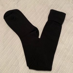 Thigh high black socks